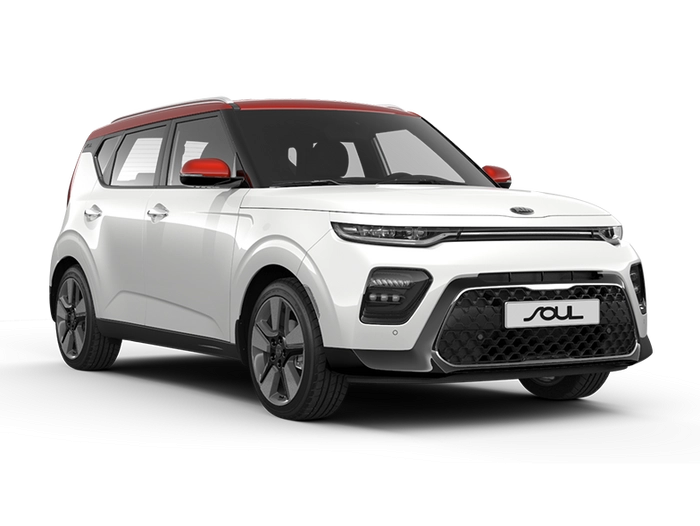 KIA Soul Clear White / Inferno Red